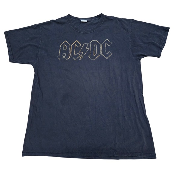 Fruit of the Loom Other - Fruit of the Loom AC/DC T-Shirt Mens Large Black Distressed Vintage Rock Tee